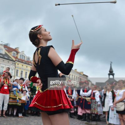 gettyimages-820688294-2048x2048 Members of 'Incanto' - a local group of majorettes during the opening ceremony of the 17th edition of World Festival of Polish Diaspora Folkloric Groups (Polish: Swiatowy Festiwal Zespolow Polonijnych) in Rzeszow's Main Square.
Over fortry folkloric groups from five continents take part in this year's Festival edition.
On Friday, July 21, 2017, in Rzeszow, Poland. (Photo by Artur Widak/NurPhoto via Getty Images)
